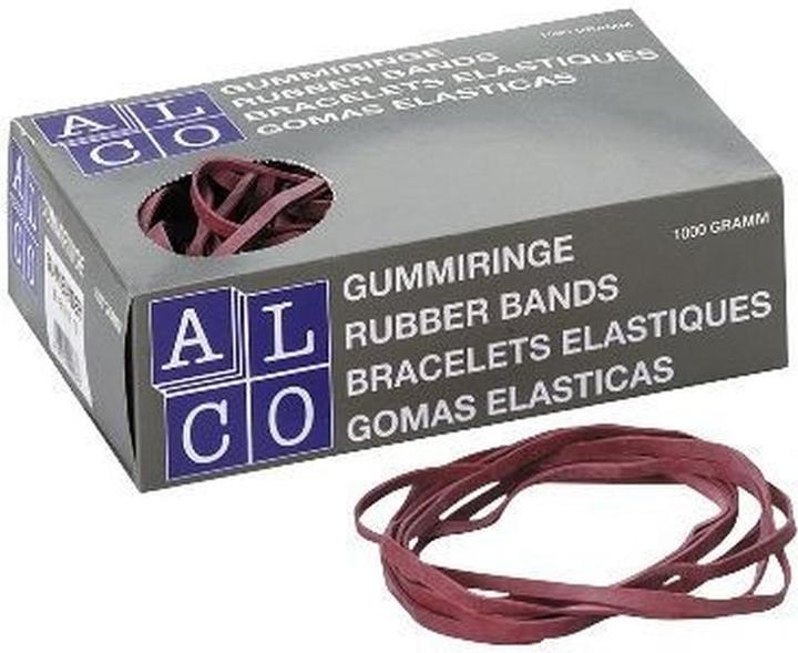 Alco Gummiband Naturkautschuk 4x130mm rot 1000g (1 Stk.)
