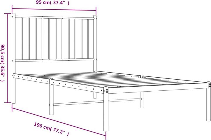 Image du produit vidaXL Bettgestell (90 x 190 cm)