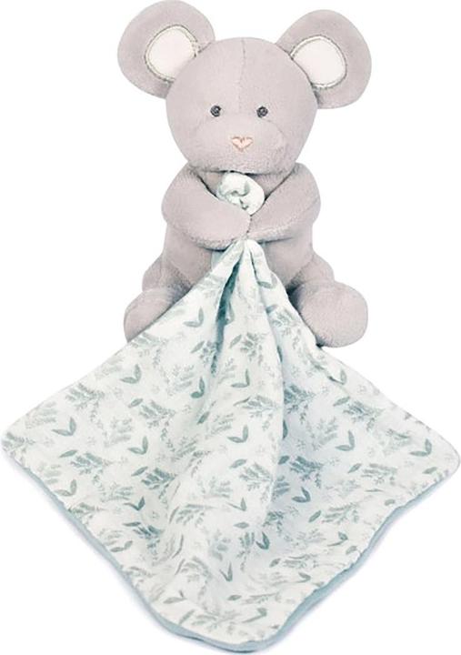 Doudou et Compagnie Organic mouse with cuddle cloth,olive green 15cm