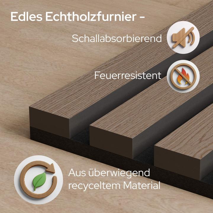 Image du produit Arebos 2er Set Akustikpaneele Holzoptik (60 x 120 cm)
