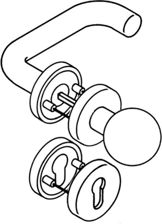 Actual product image Hewi Rosette set 111R03.133 plastic 90 round PZ DIN left / right ball D/K (Door handle)