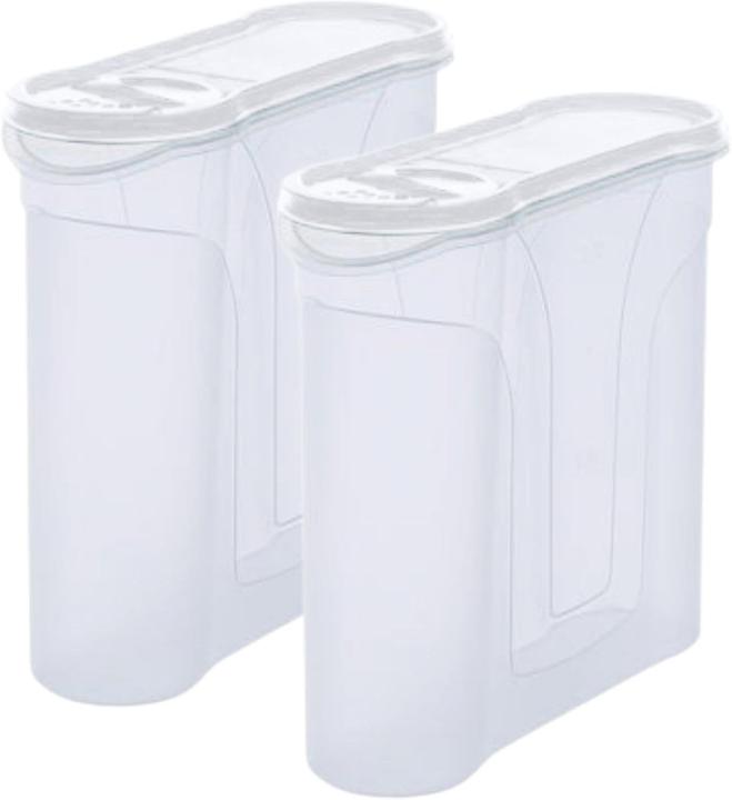 Novaliv Schüttdosen 2er SET Vorratsdose zum Streuen 2,4 Liter - Masse (LxBxH): 22 x 21 x 8,5 cm - Dos (2.40 l)
