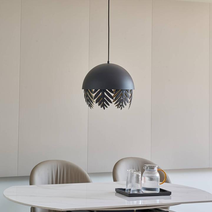 Actual product image Lucande Aparas pendant light Ø35 Black/Gold (E27)