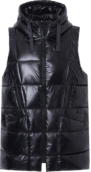 Produktbild Miamoda Steppjacke, lange A-Linie, Kapuze, Glitzersteinchen-Bänder (46)