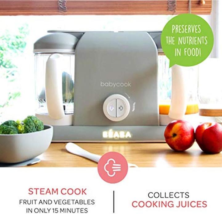 Actual product image Beaba 4-in-1 Baby Food Processor with Steam Cooking, Blending, Defrosting, Warming and Dual Bowls