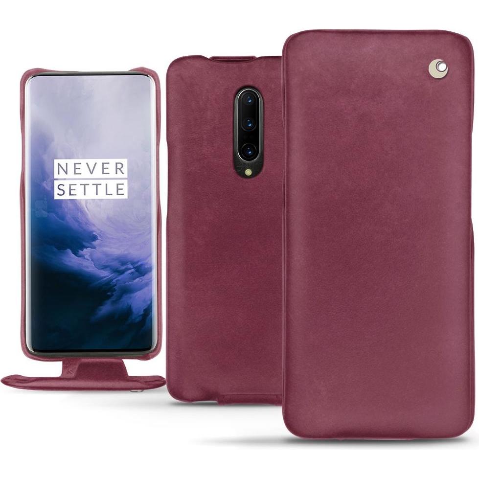 Noreve Lederschutzhülle vertikal (OnePlus 7 Pro), Smartphone Hülle, Violett
