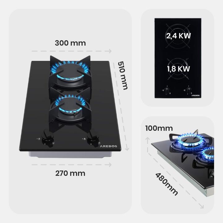 Image du produit Arebos Cuisinière à gaz