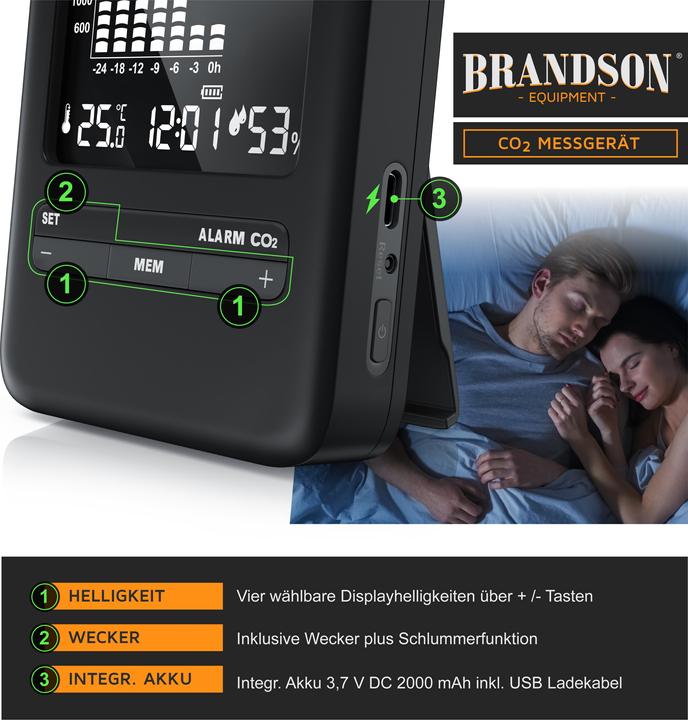 Produktbild Brandson CO2 Messgerät