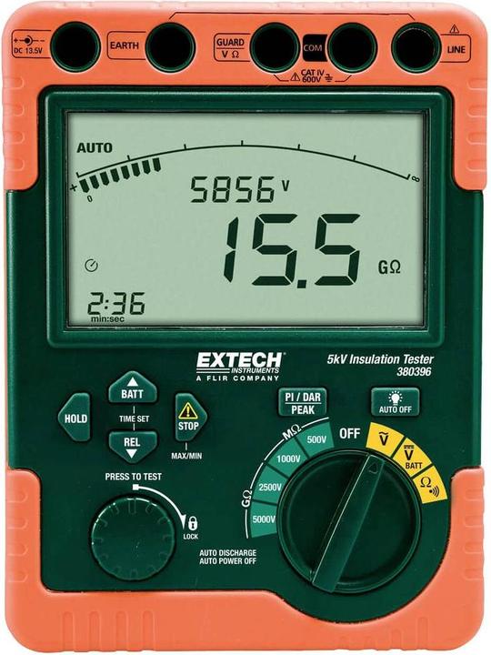 Produktbild Extech Digitaler Hochspannungsisolationstester (CAT IV 600V, Hand-Multimeter)