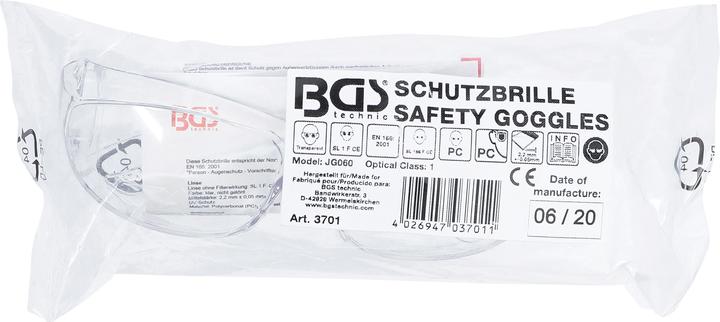 Produktbild BGS Schutzbrille transparent