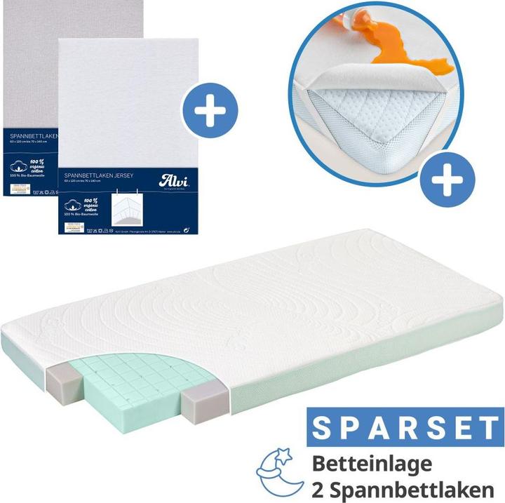Produktbild Alvi Babymatratzen & Kindermatratzen 4-tlg. Matratzen-Set für Kinderbett 70x140 (70 x 140 cm)