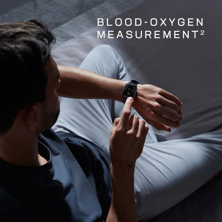 Actual product image Zepp E Smartwatch square Polar Night Black leather strap (43.30 mm)