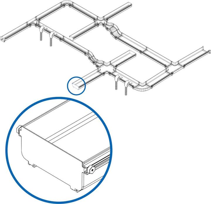 Actual product image Eaton Toolless End Cap for Fiber Routing System 240mm 10inch