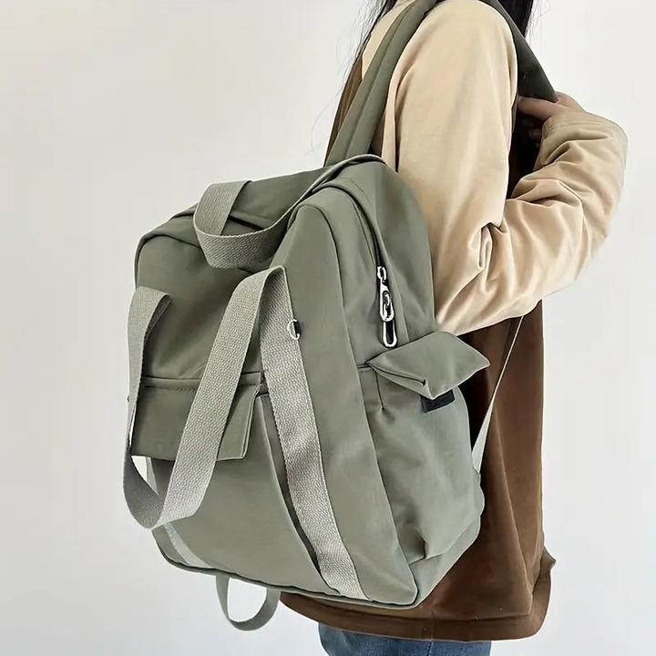 Image du produit Only-Bags.Store Sac à dos minimaliste en tissu Oxford, sac à dos collège-lycée, polyvalent grande capacité