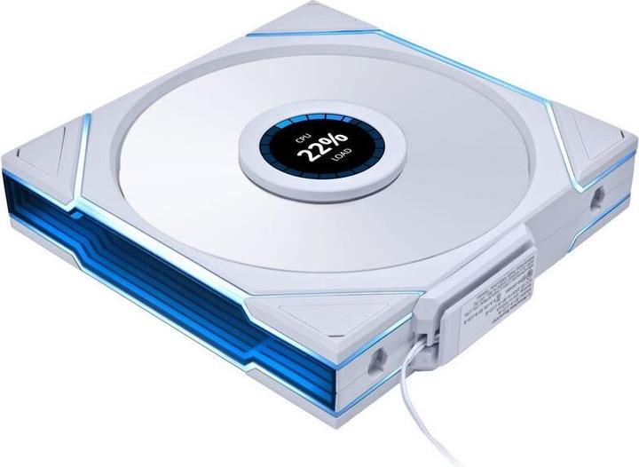 Lian-Li UNI FAN TL LCD Wireless Lüfter, ARGB, PWM - 140mm, weiss (140 mm, 1 x)