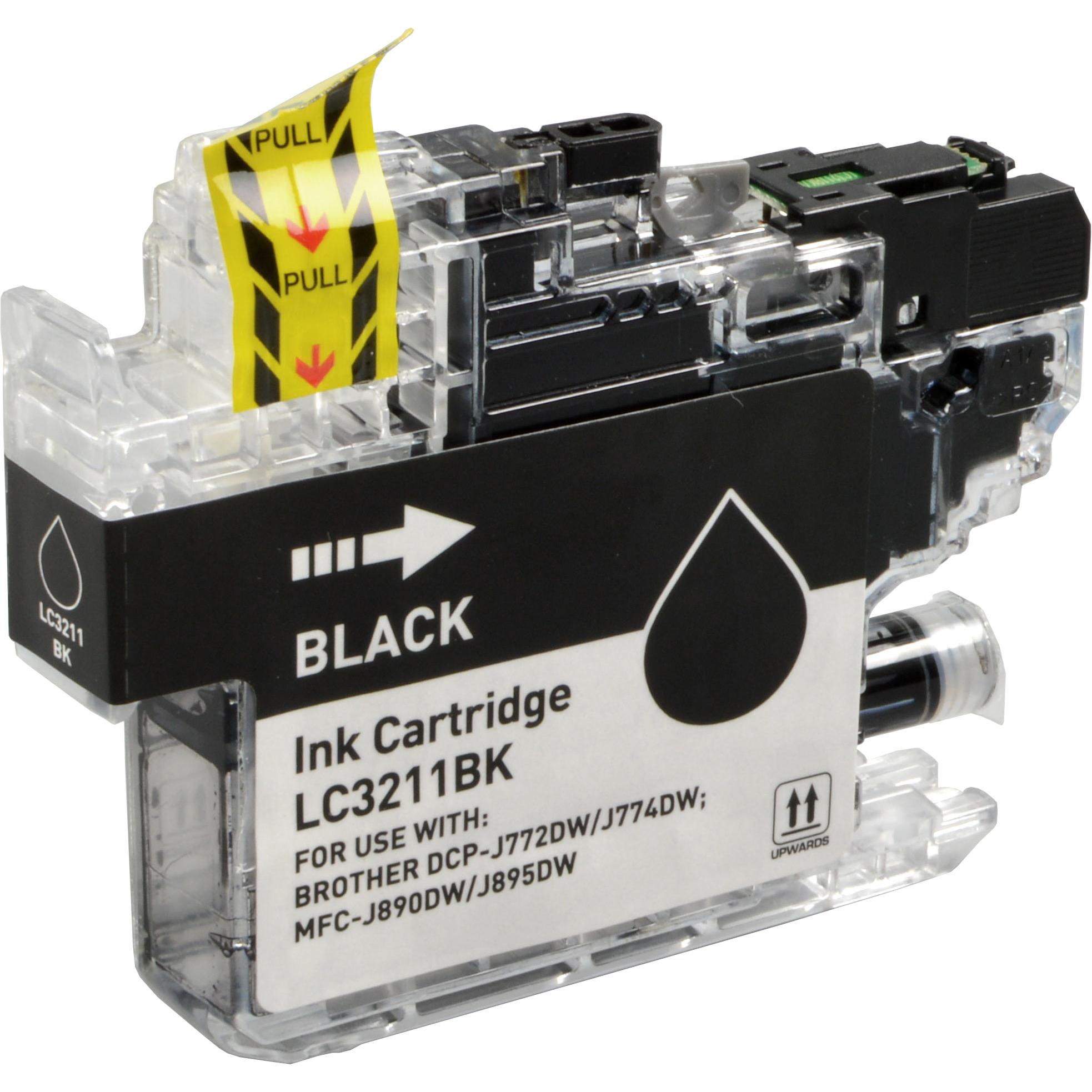 Ampertec, Druckerpatrone, Tinte kompatibel mit Brother LC-3211BK schwarz (BK)
