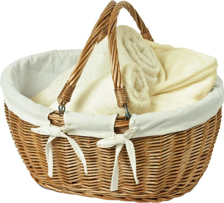 Actual product image Natura Punto Basket made of natural material with fabric lining