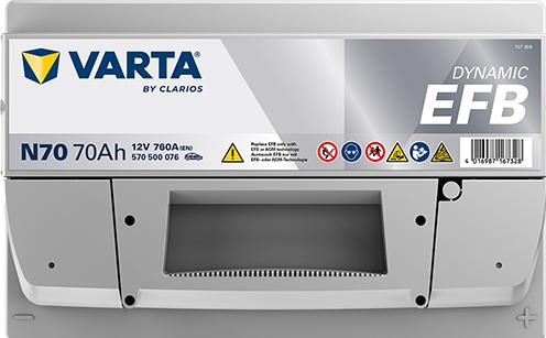 Image du produit Varta N70 Blue Dynamic (12 V, 70 Ah, 760 A)