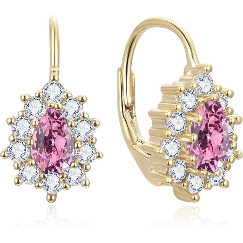Beneto, Orecchini, Orecchini placcati oro con zirconi rosa AGUC3298P-GOLD