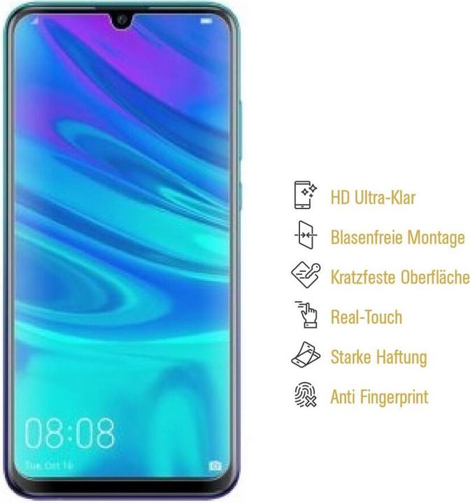 Actual product image Protectorking 4x Panzerfolie Anti-Shock HD Klar (4 Piece, Huawei P Smart+ (2019))