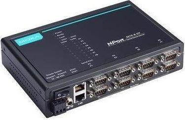 Image du produit Moxa NPORT 5610-8-DT-T - Serveur de périphériques de bureau RS-232 à 8 ports avec connecteurs DB9, -40 à