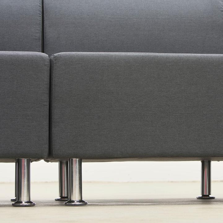 Produktbild Rocada Soft Eck-Modul Sofa mit Rückenlehne schwarz (Ecksofa)