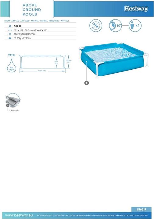 Actual product image Bestway Steel Frame Pool