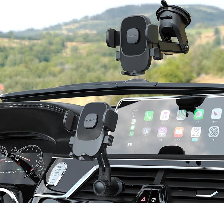 Actual product image Dudao F2N smartphone holder for air vent, clamp - black