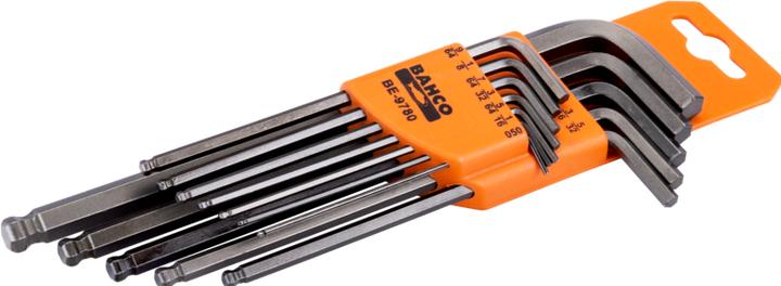 Actual product image Bahco Hexagon socket screwdriver set (inch), hexagon with ball head, long version, phosphatised - 12