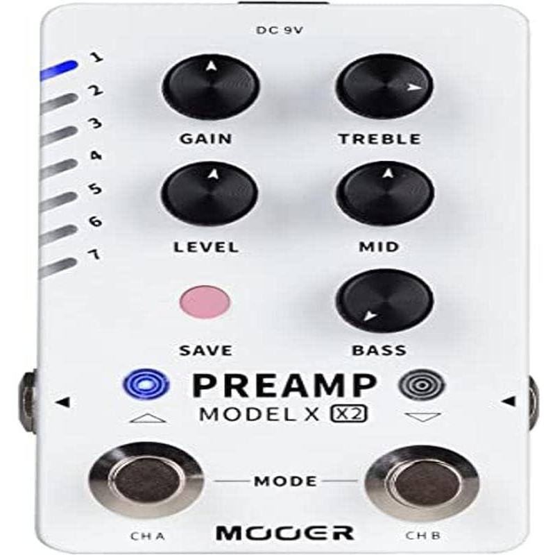 Mooer Preamplificatore digitale a doppio canale Model X2 effectpedaal, Pedale effetto, Multicolore