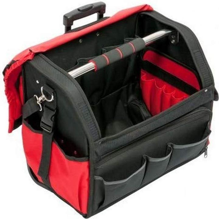 Actual product image KS Tools ROLLBAG Universal tool bag XL, with telescopic trolley, black-red