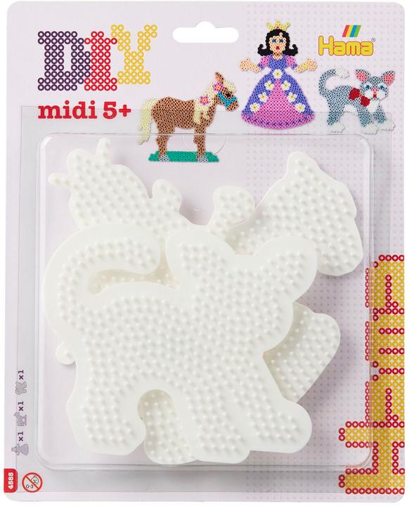 Hama Perlen Pegboards cat/horse/princess
