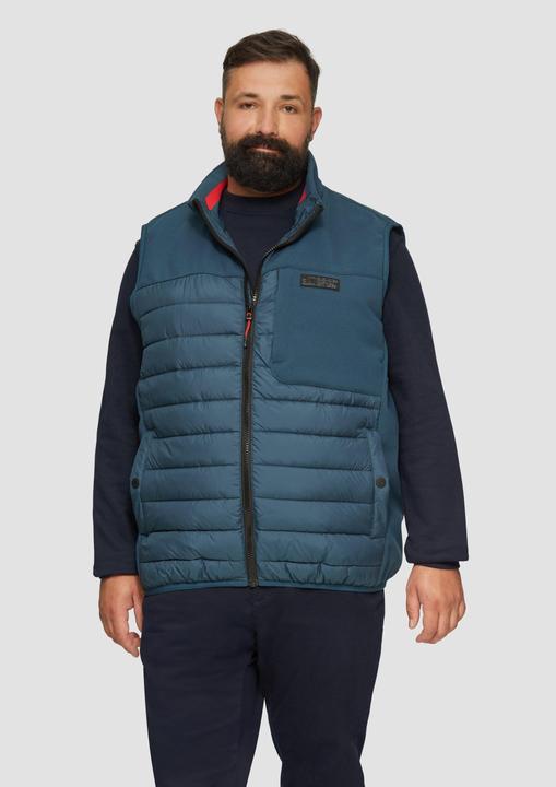 Actual product image S.Oliver Outdoor-Weste Pufferweste aus Softshell mit Kontrast-Details (4XL)