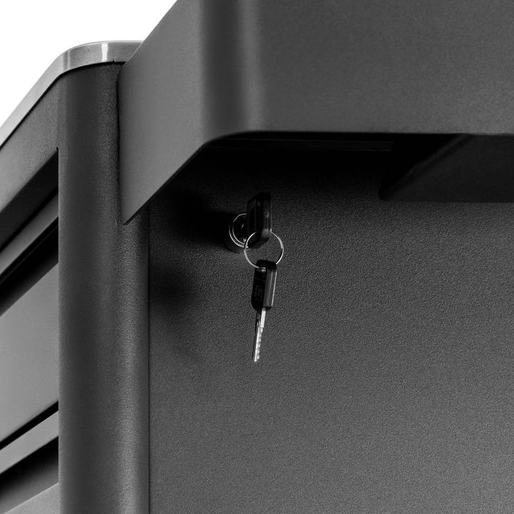 Produktbild Physa Tattoo-Workstation mobil 4 Steckdosen 2 USB-Anschlüsse 4 Schubladen Arbeitswagen