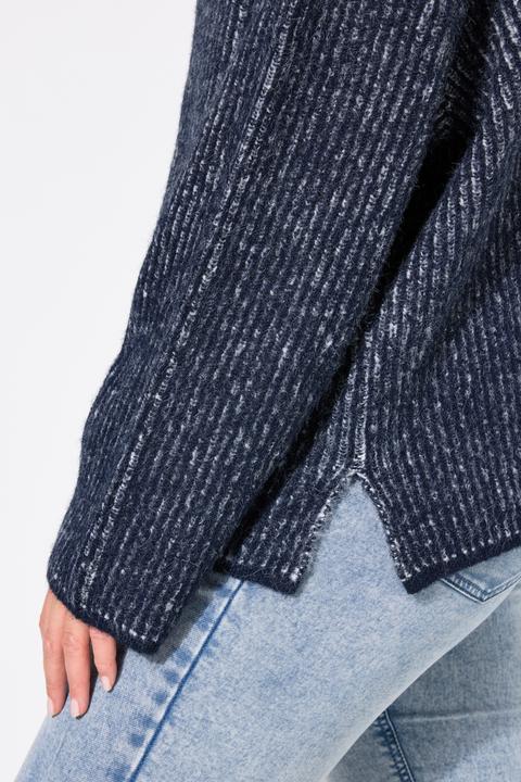Actual product image Ulla Popken Striped Wool Blend Turtleneck Sweater (42, 44)