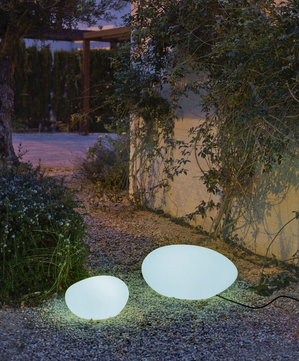 Produktbild Newgarden PETRA 60 LED Solar Steinleuchte, Steindesign 60cm + RGB, Akku, Controller Innen & Aussen IP (60 lm)