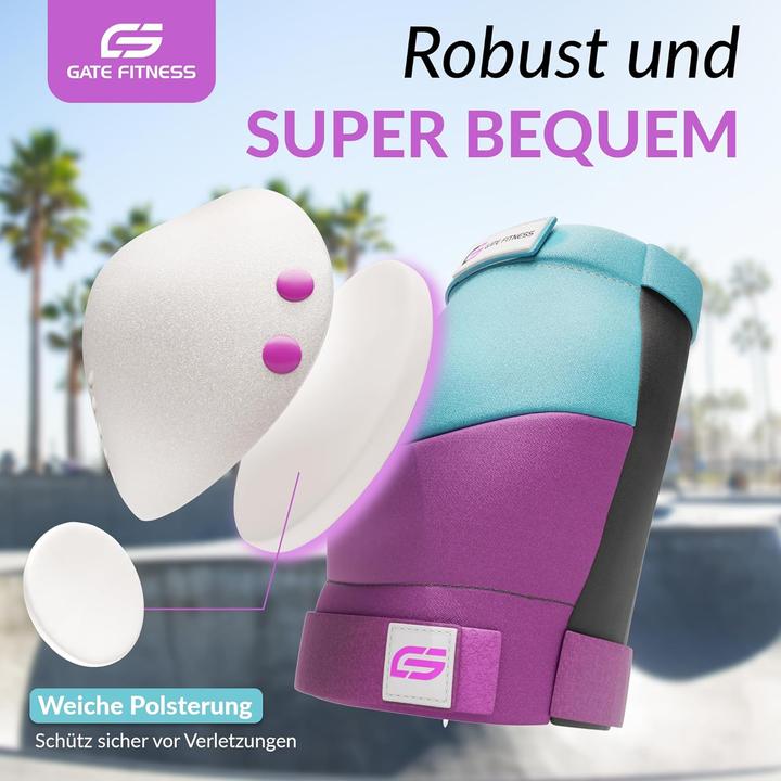 Image du produit Gate Fitness 6-teilige Protektoren-Set für Kinder & Jugendliche (M, Protège-poignets, Genouillère, Coudes, 6 pièces)