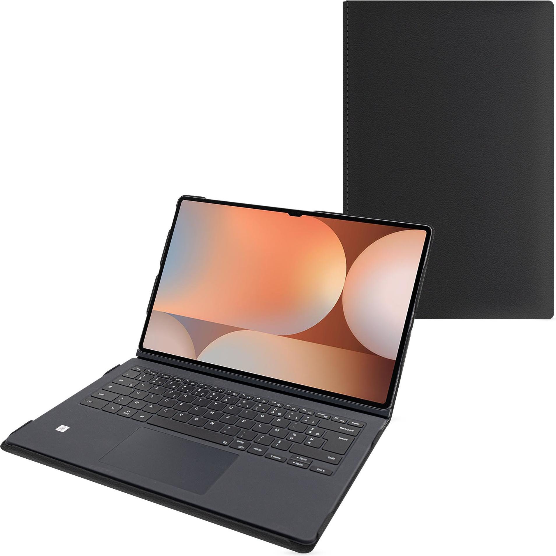 Noreve Samsung Galaxy Tab S10 Ultra Ledertasche kompatibel Book Cover Keyboard (Galaxy Tab S10 Ultra), Tablet Hülle, Sch...