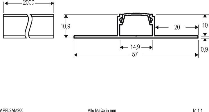 Produktbild EVN APFL2AM200 (2000 mm, 57 mm, 10.90 mm)