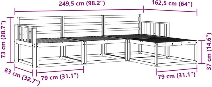 Produktbild vidaXL Outdoor-Sofa