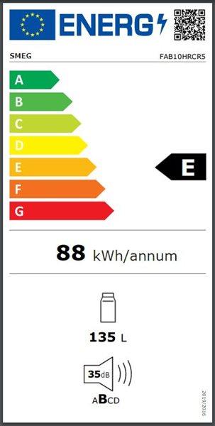 Energie-Label Smeg FAB10HRCR5 (135 l)