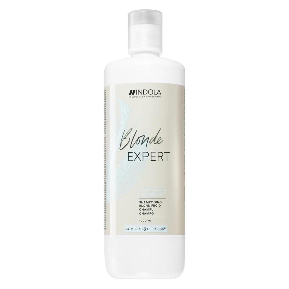 Indola, Shampoo + Conditioner, Blonde Expert Insta Cool Shampoo 1000ml (Vloeibare Shampoo)