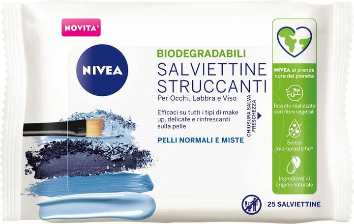 Immagine prodotto NIVEA Salviette detergenti viso pelle normale 25 pezzi (Salviette detergenti per il viso)
