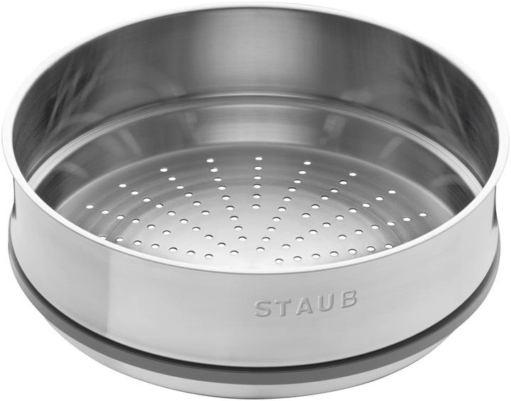 Productafbeelding Staub Cocotte met stoominzet, 24 cm | Zwart | Rond | Gietijzer (40508-814-0) (Gietijzer, 24 x 22.60 cm)