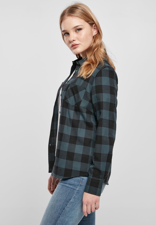 Produktbild Urban Classics Ladies Turnup Checked Flanell Shirt (L)
