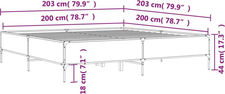 Image du produit vidaXL Bettgestell (200 x 200 cm)