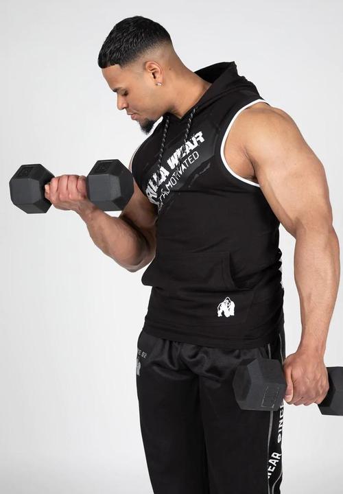 Immagine prodotto Gorilla Wear Canotta Loretto con cappuccio - Nero (XL)