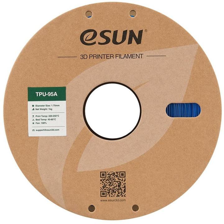 Produktbild eSUN eTPU-95A 1,75mm Tr. Green 1kg 3D Filament (TPU, 1.75 mm, 1000 g, Blau)
