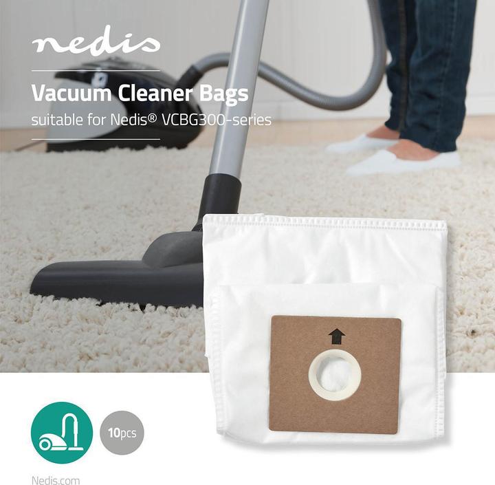 Immagine prodotto Nedis Sacchetto per aspirapolvere 10 pezzi Sintetico più venduto per la serie VCBG300 Bianco (10x)