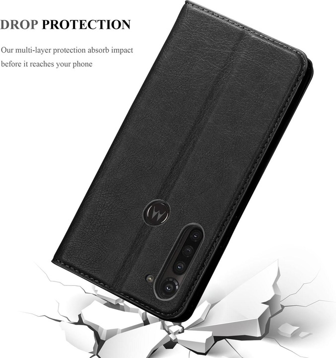Actual product image Cadorabo Book Invisible Magnet Cover (Motorola Moto G8 Power Lite)